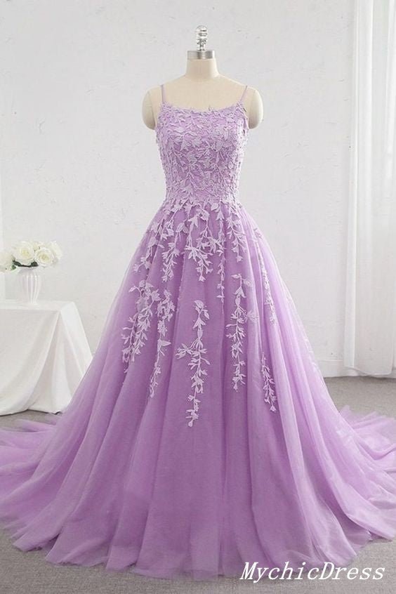 lavender prom dress